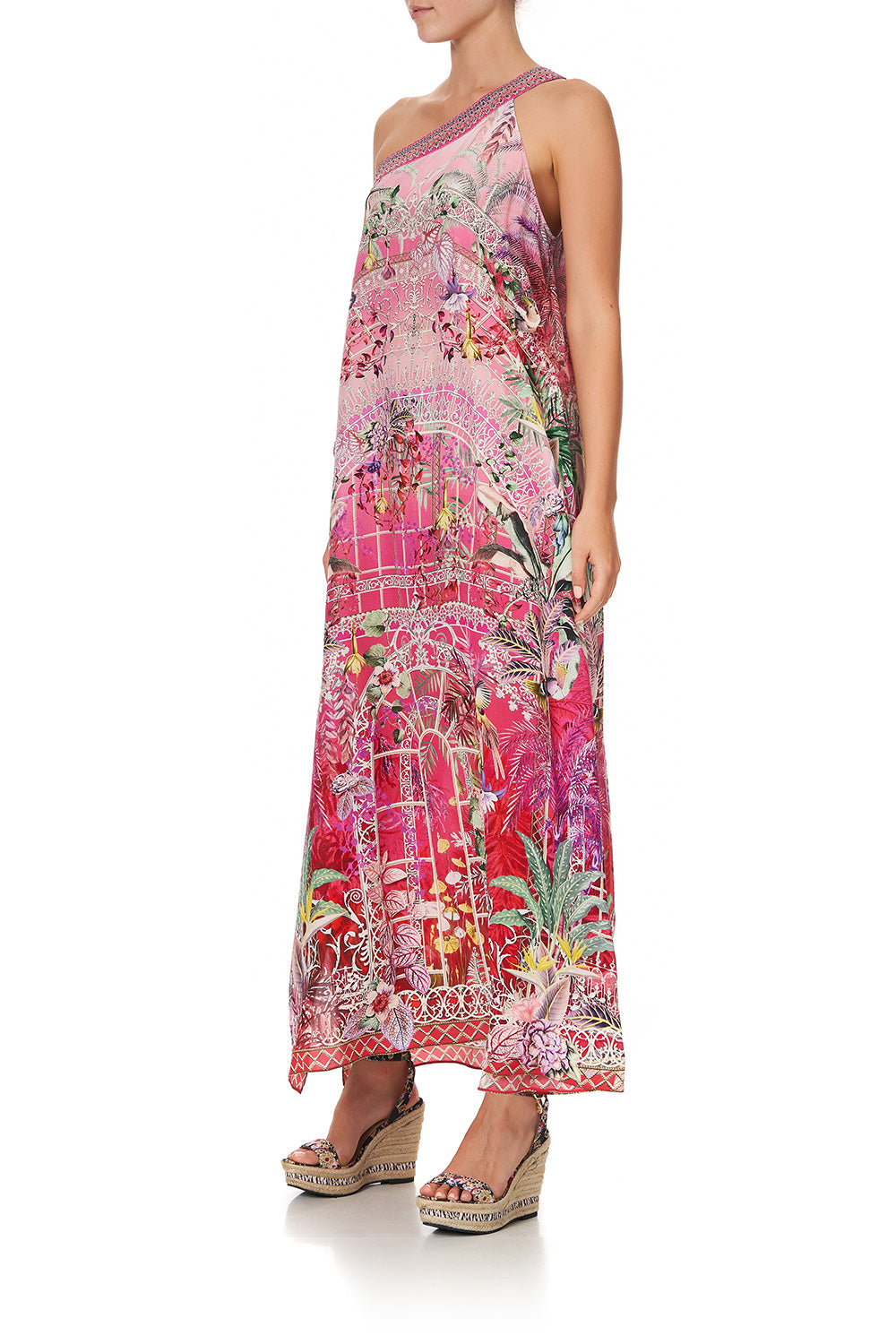 ONE SHOULDER KAFTAN WITH NECKBAND GLASSHOUSE ROMANCE