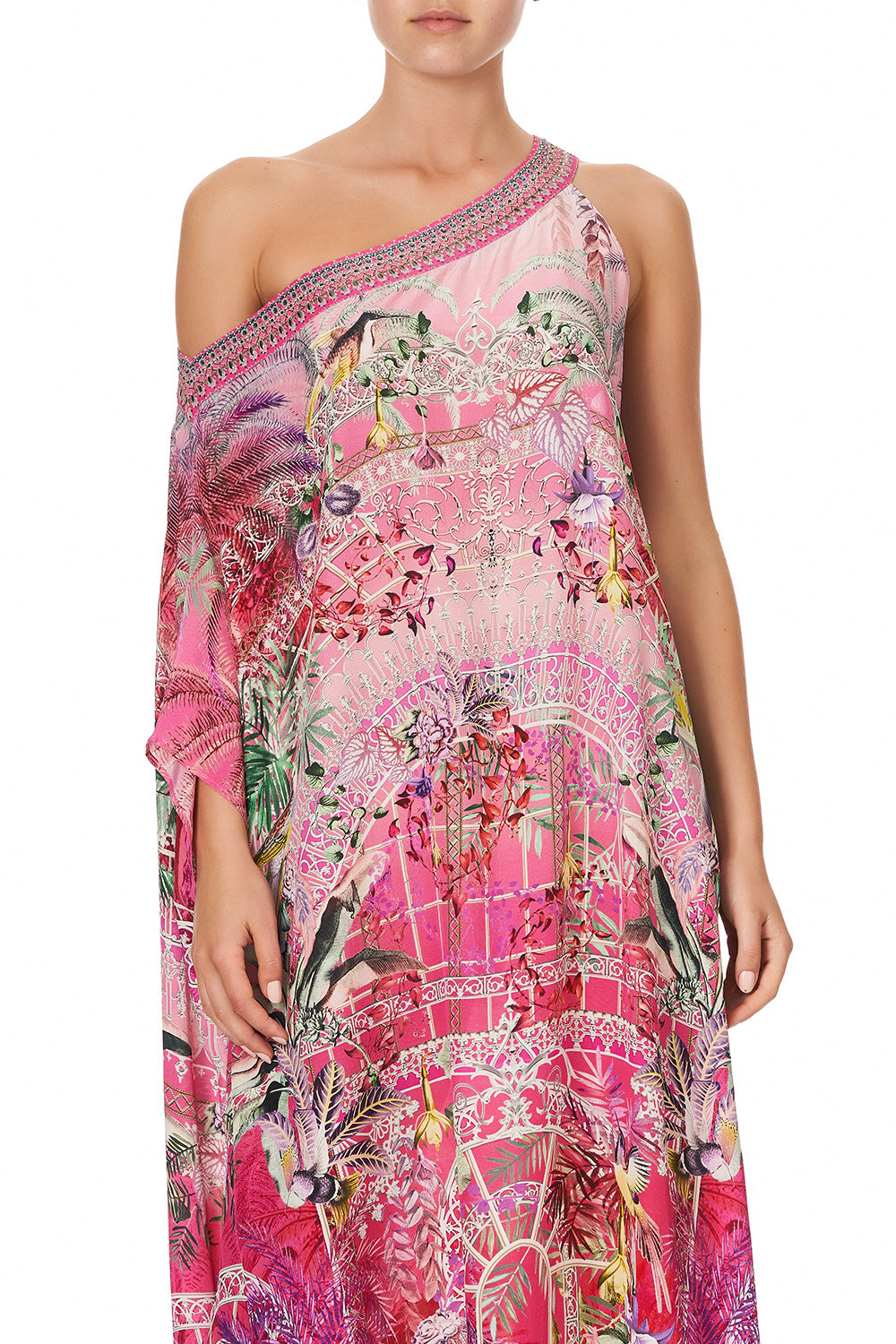 ONE SHOULDER KAFTAN WITH NECKBAND GLASSHOUSE ROMANCE