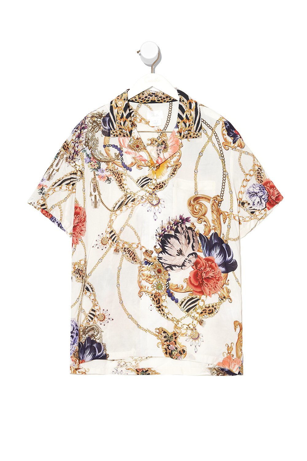 SHORT SLEEVE CAMP COLLARED SHIRT REIGN SUPREME