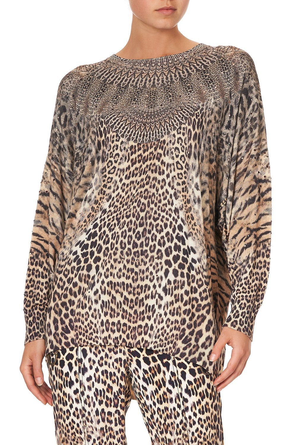 OVERSIZED DROP SHOULDER SIDE SPLIT JUMPER CALL OF THE CATHEDRAL