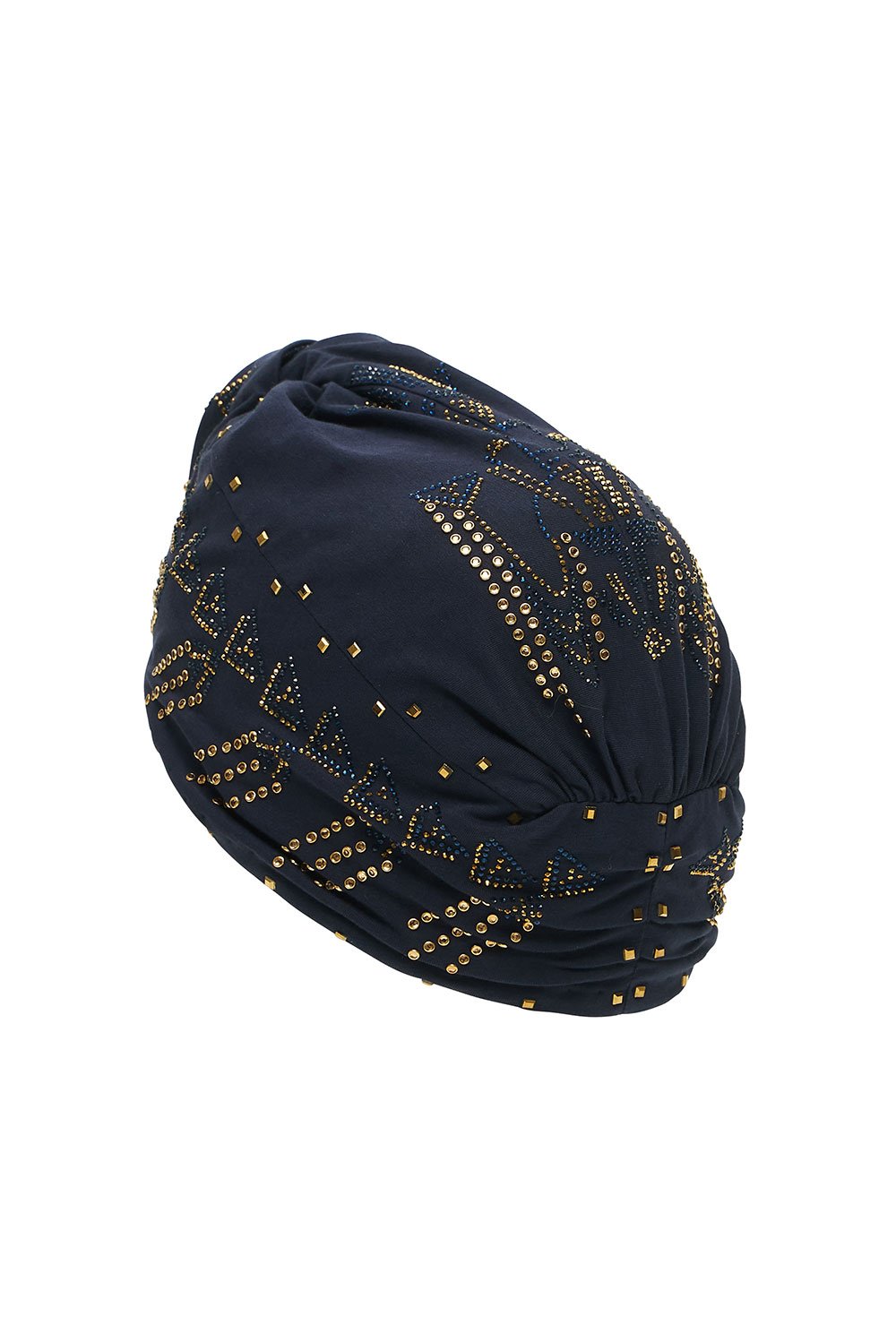 KNOT FRONT TURBAN LUXE NAVY