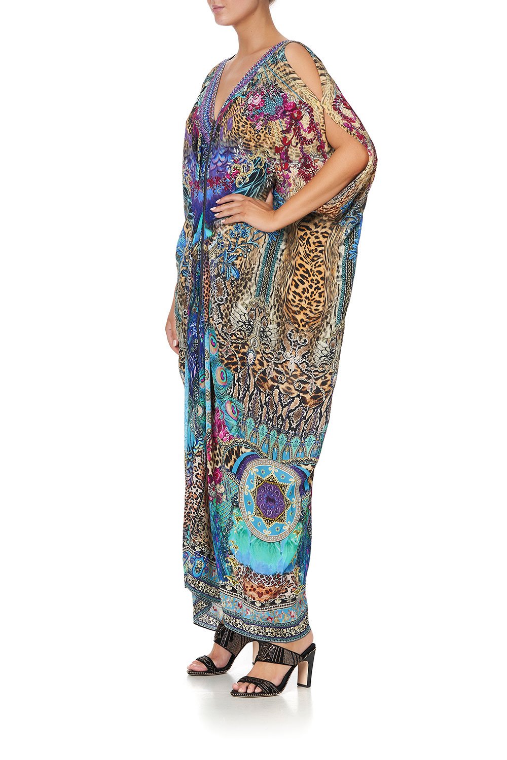 LONG DRAPE DRESS WITH ZIP FRONT BASILICA BEEUTY