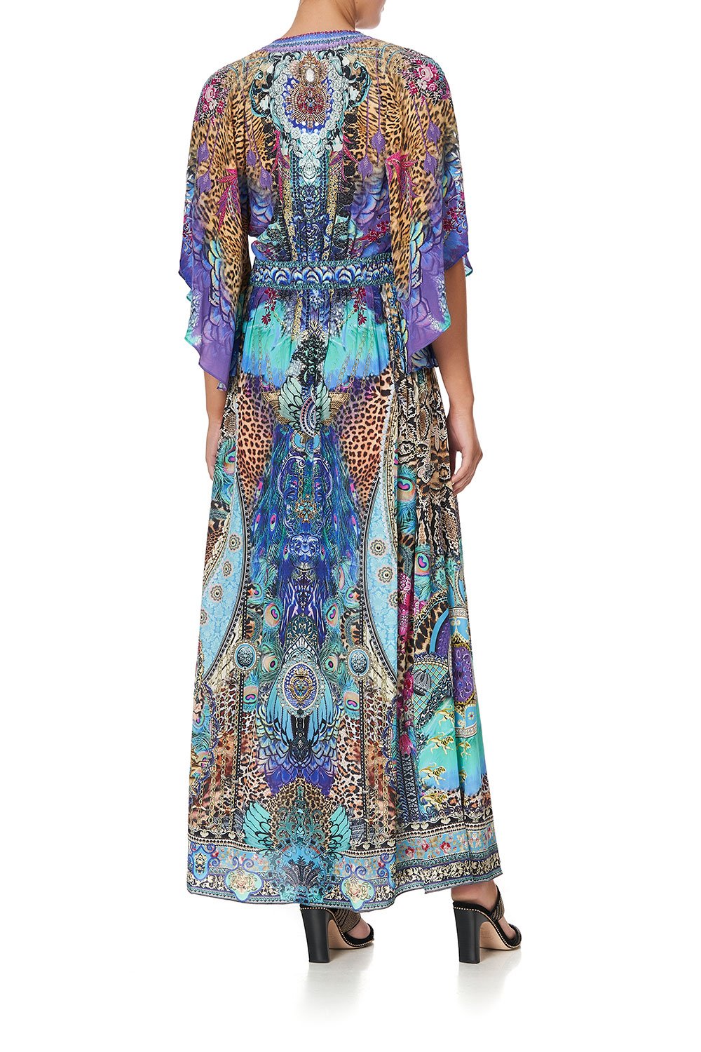 LONG DRESS WITH SMOCKED WAIST BASILICA BEEUTY