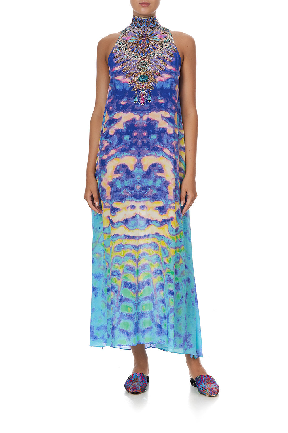 HIGH NECK DRESS WITH BACK NECK TIE THE CALL OF THE BANSHEE