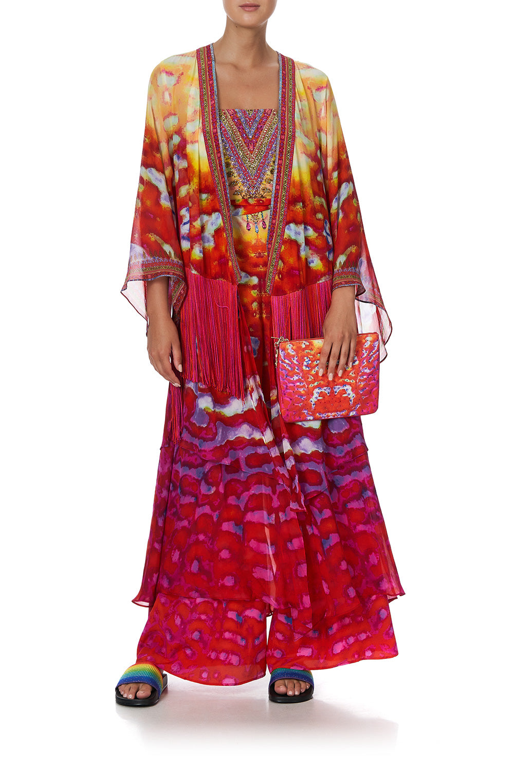 ROBE WITH DOUBLE LAYERED HEM BANSHEE BECKONS