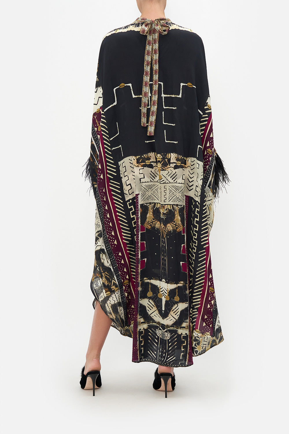 HIGH COLLAR KAFTAN WITH TIE DESERT DREAMS