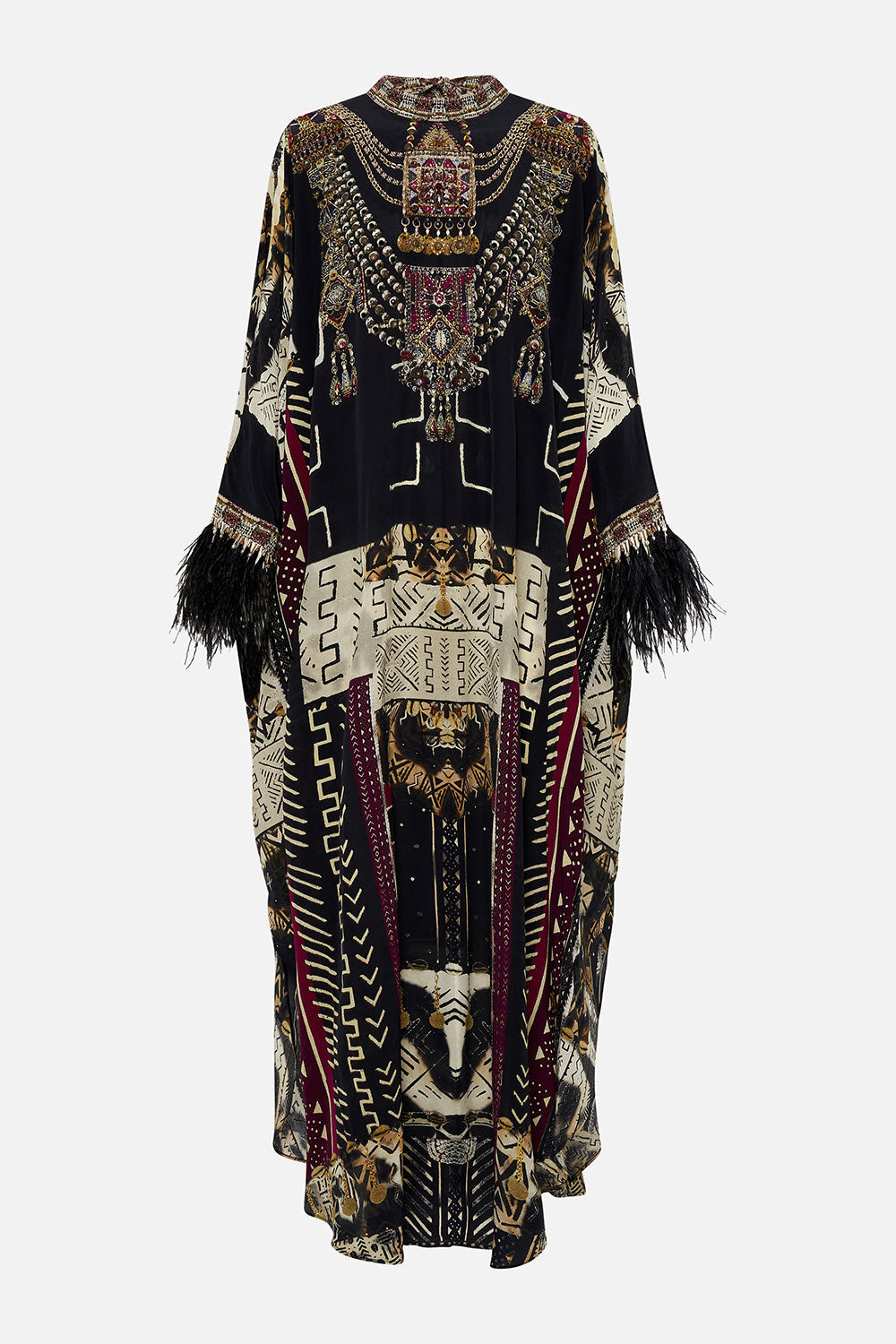 HIGH COLLAR KAFTAN WITH TIE DESERT DREAMS