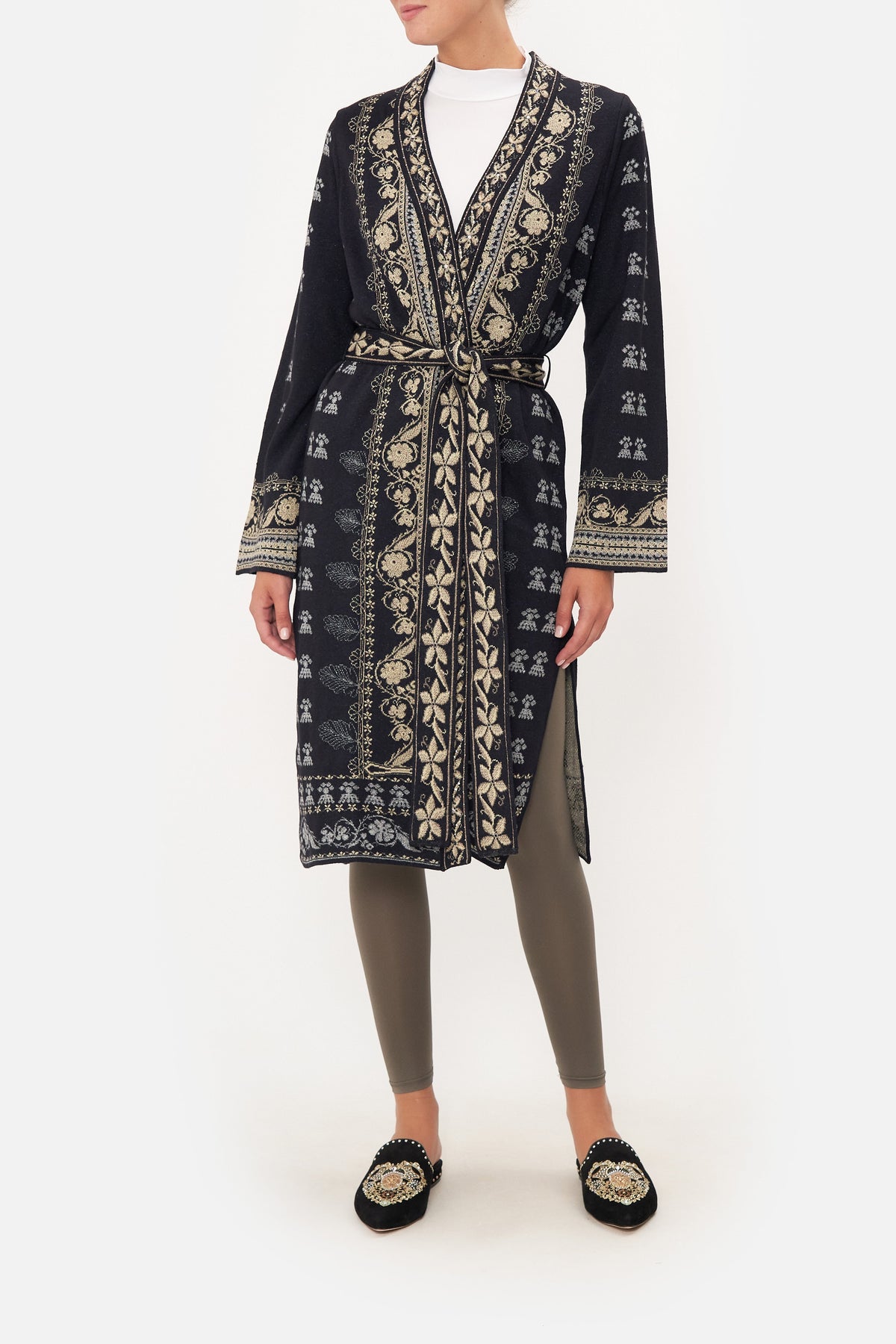 LONG CARDIGAN WITH BELT ITS ALL OVER TORERO