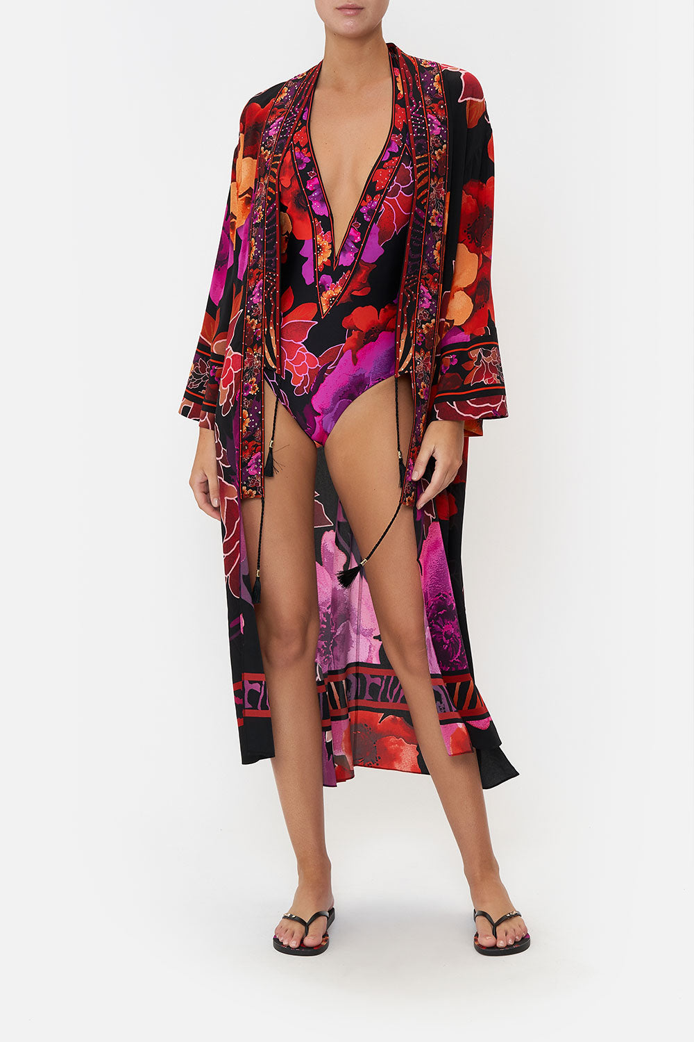 LONG LAYER WITH NECKBANDS MIDNIGHT POPPY