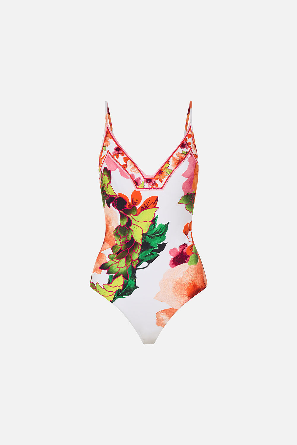 WIRED V-NECK ONE PIECE PRETTY AS A POPPY