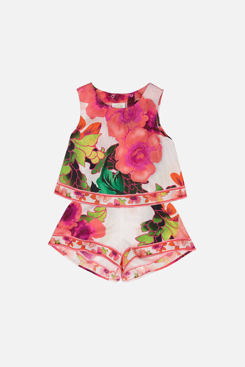 KIDS DOUBLE LAYER PLAYSUIT 4-10 PRETTY AS A POPPY