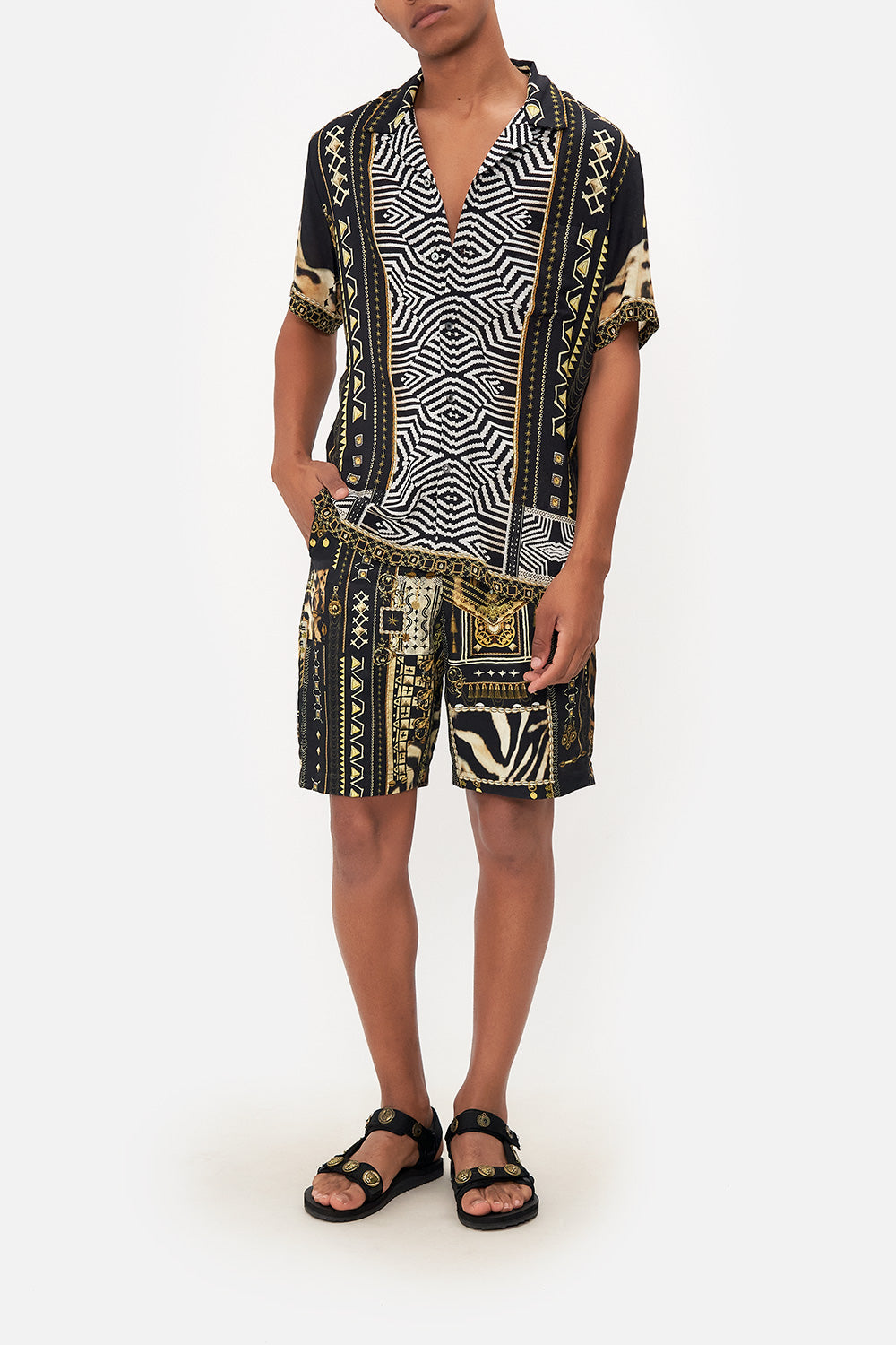 SHORT SLEEVE CAMP COLLARED SHIRT DESERT DREAMS