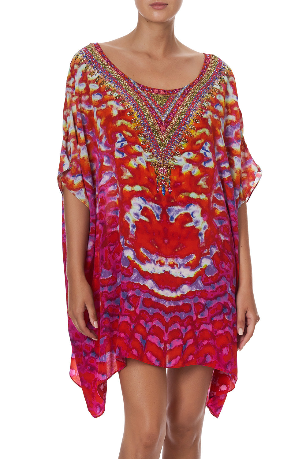 SHORT ROUND NECK KAFTAN BANSHEE BECKONS