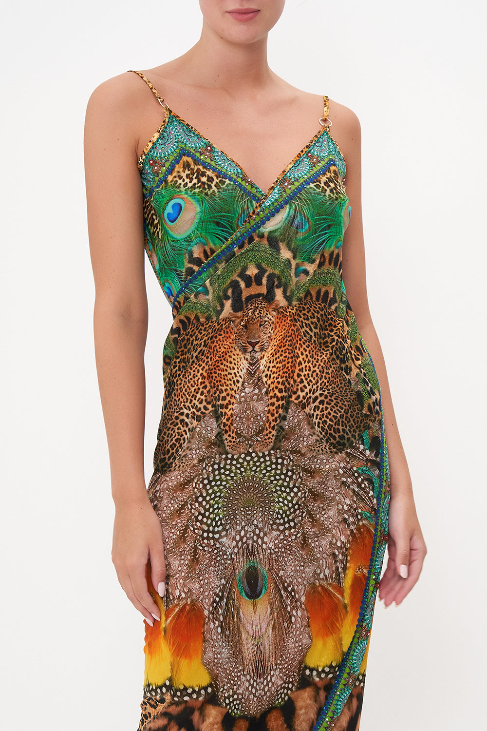 SARONG WITH STRAPS AND TRIM DETAIL SURREALIST XANADU