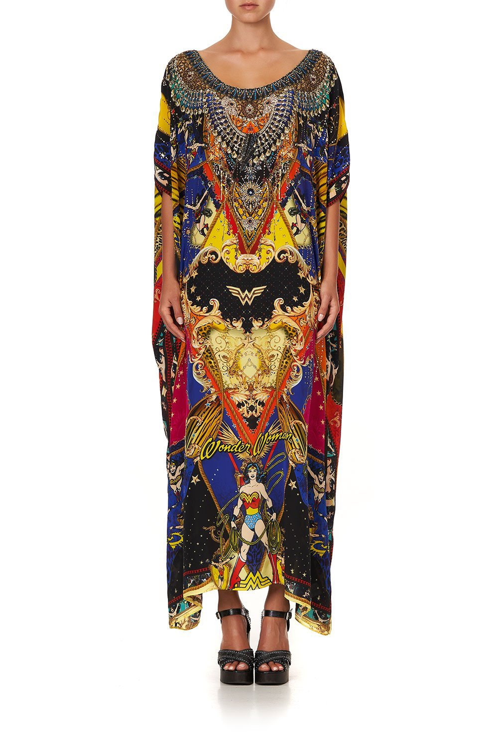 ROUND NECK KAFTAN WONDER WOMAN