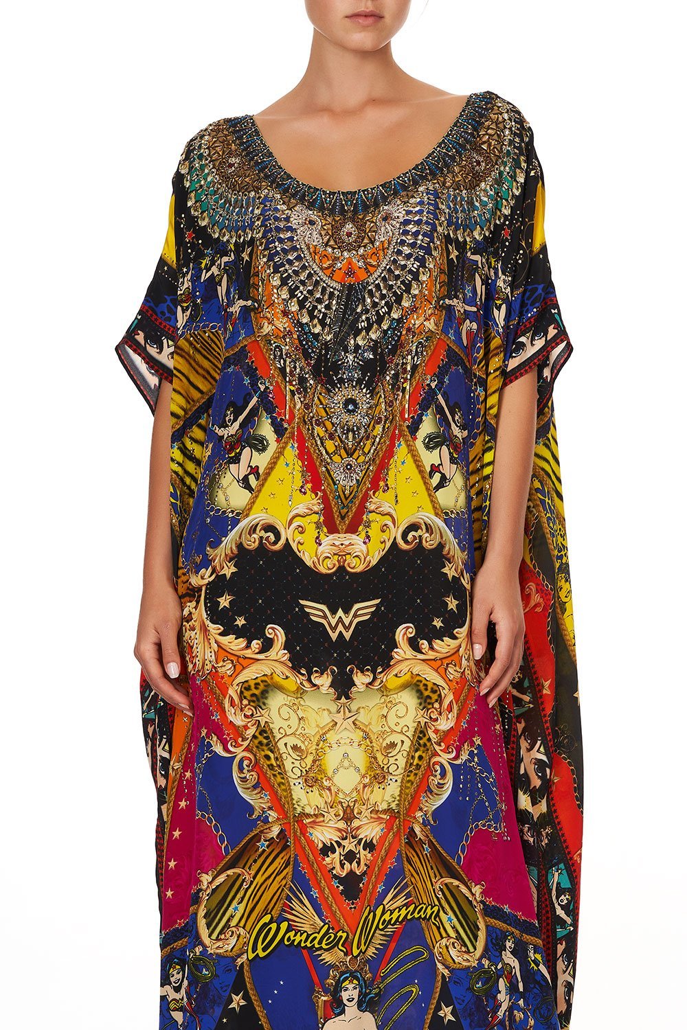 ROUND NECK KAFTAN WONDER WOMAN