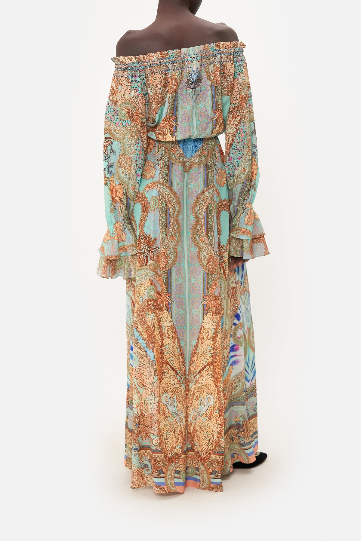 DROP SHOULDER SPLIT DRESS MAKE LOVE NOT WAR