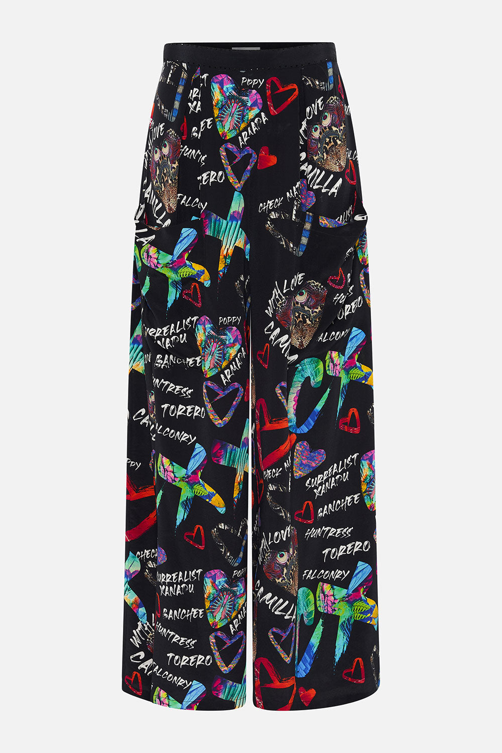 WIDE LEG TROUSER WITH FRONT POCKETS TAGGED UP