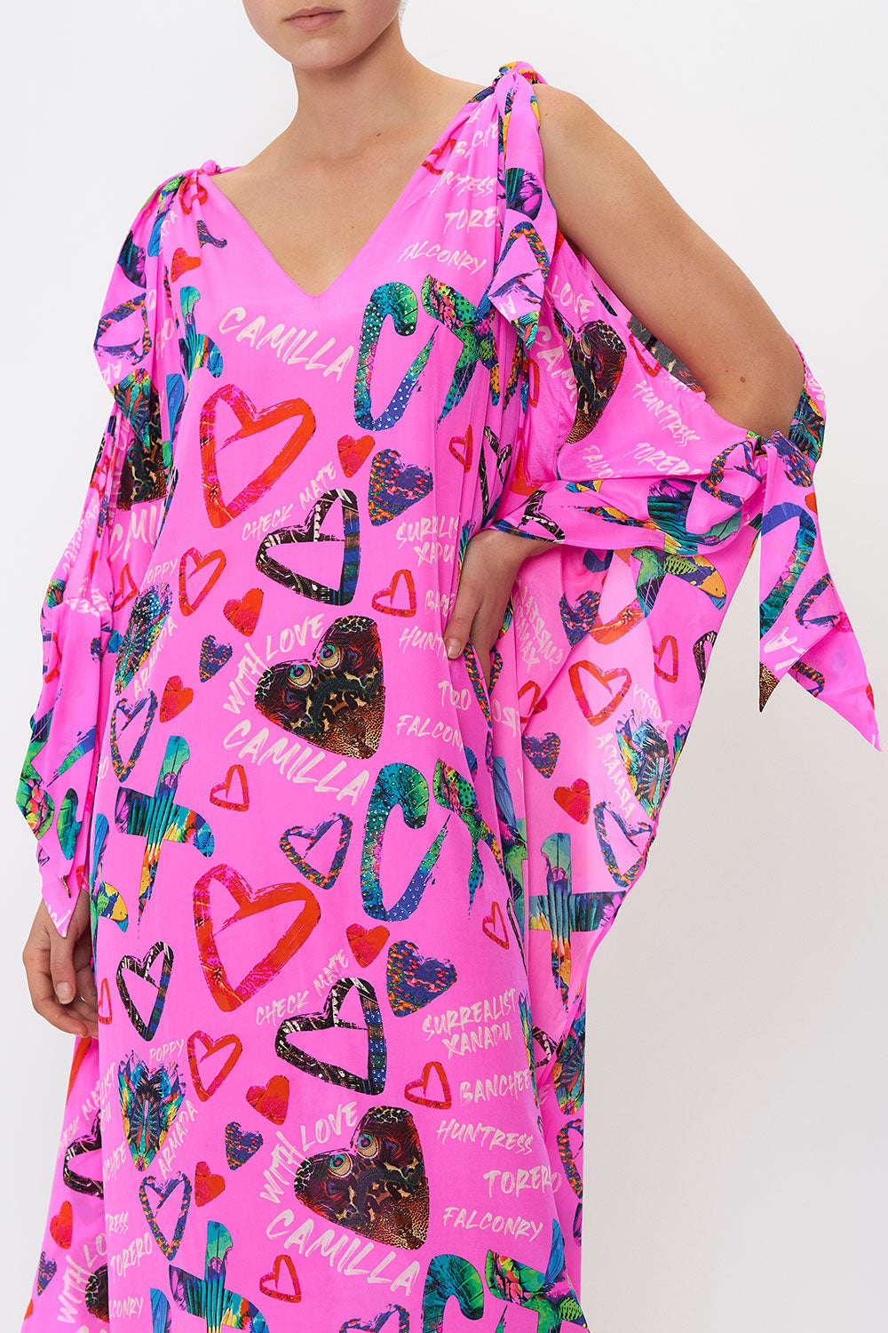 SCARF TIE KAFTAN WRITINGS ON THE WALL