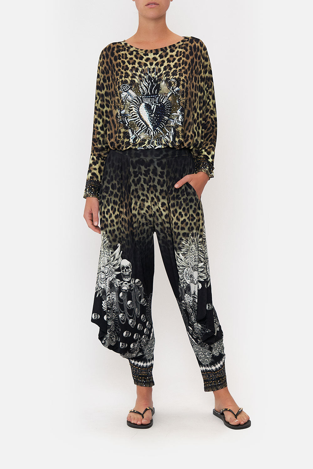 JERSEY DRAPE PANT WITH POCKET ORDER OF DISORDER LOUNGE