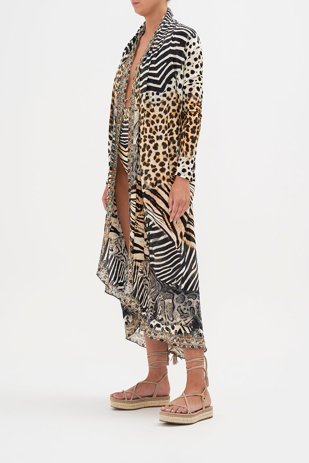 LONG CASUAL JACKET WITH POCKETS FOR THE LOVE OF LEO