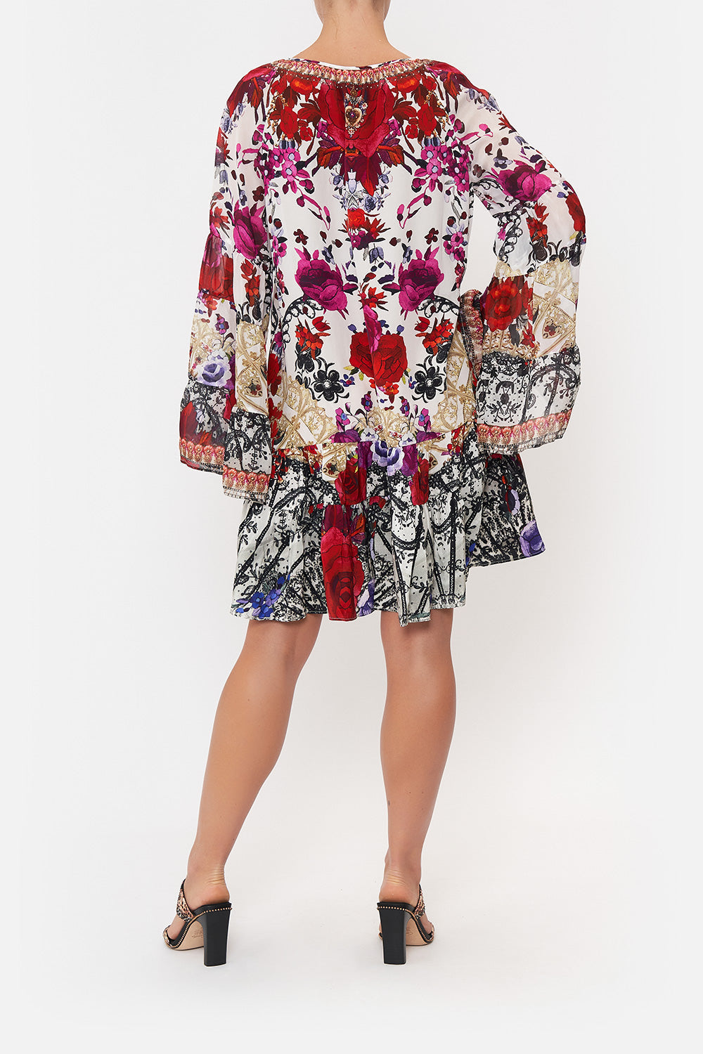 A-LINE GATHERED PANEL DRESS REIGN OF ROSES