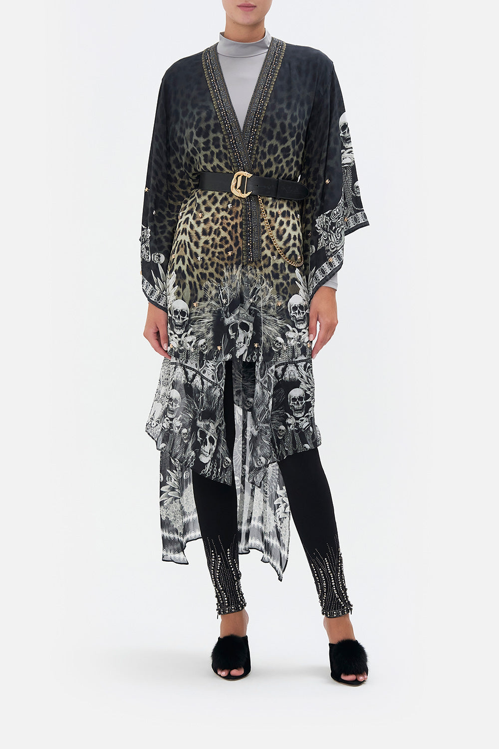 KIMONO WITH LONG UNDERLAYER ORDER OF DISORDER