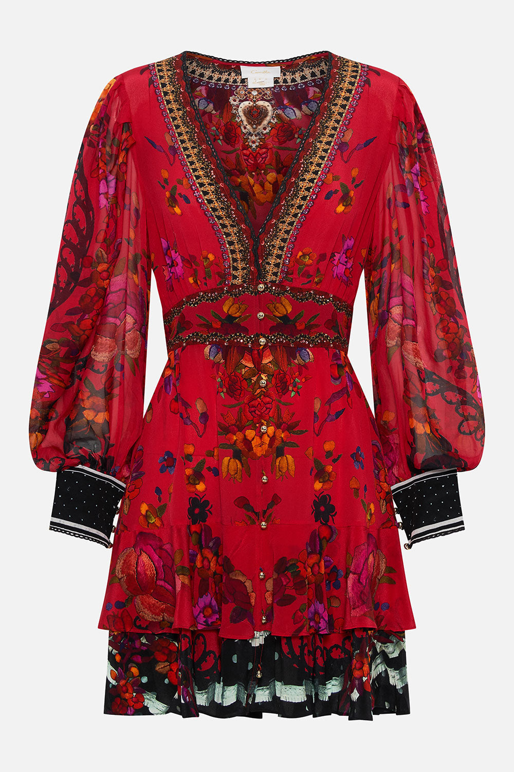 BUTTON FRONT FRILL DRESS VIEW FROM THE VEIL