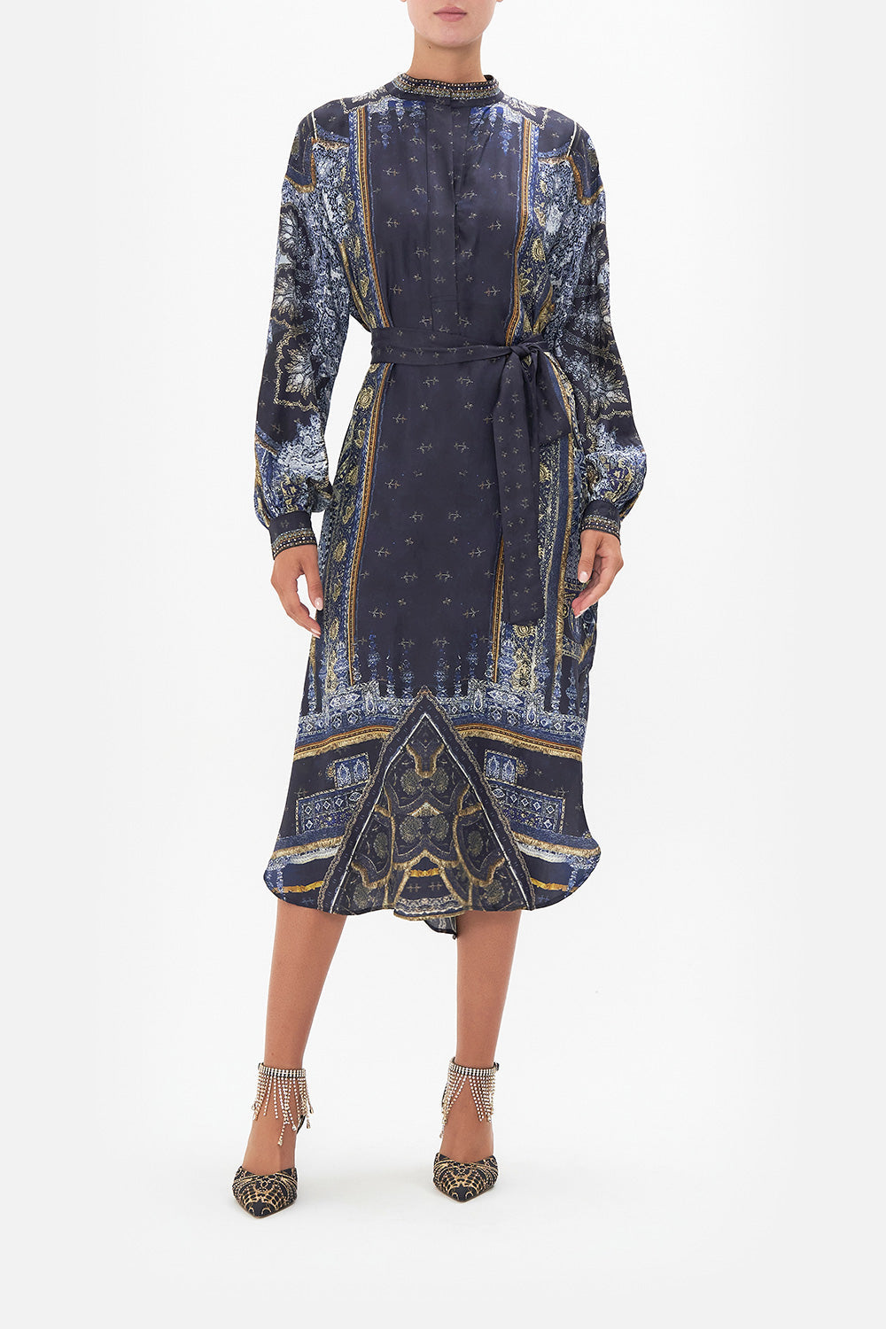 BLOUSON SLEEVE PLACKET DRESS FOREVER FAMILY