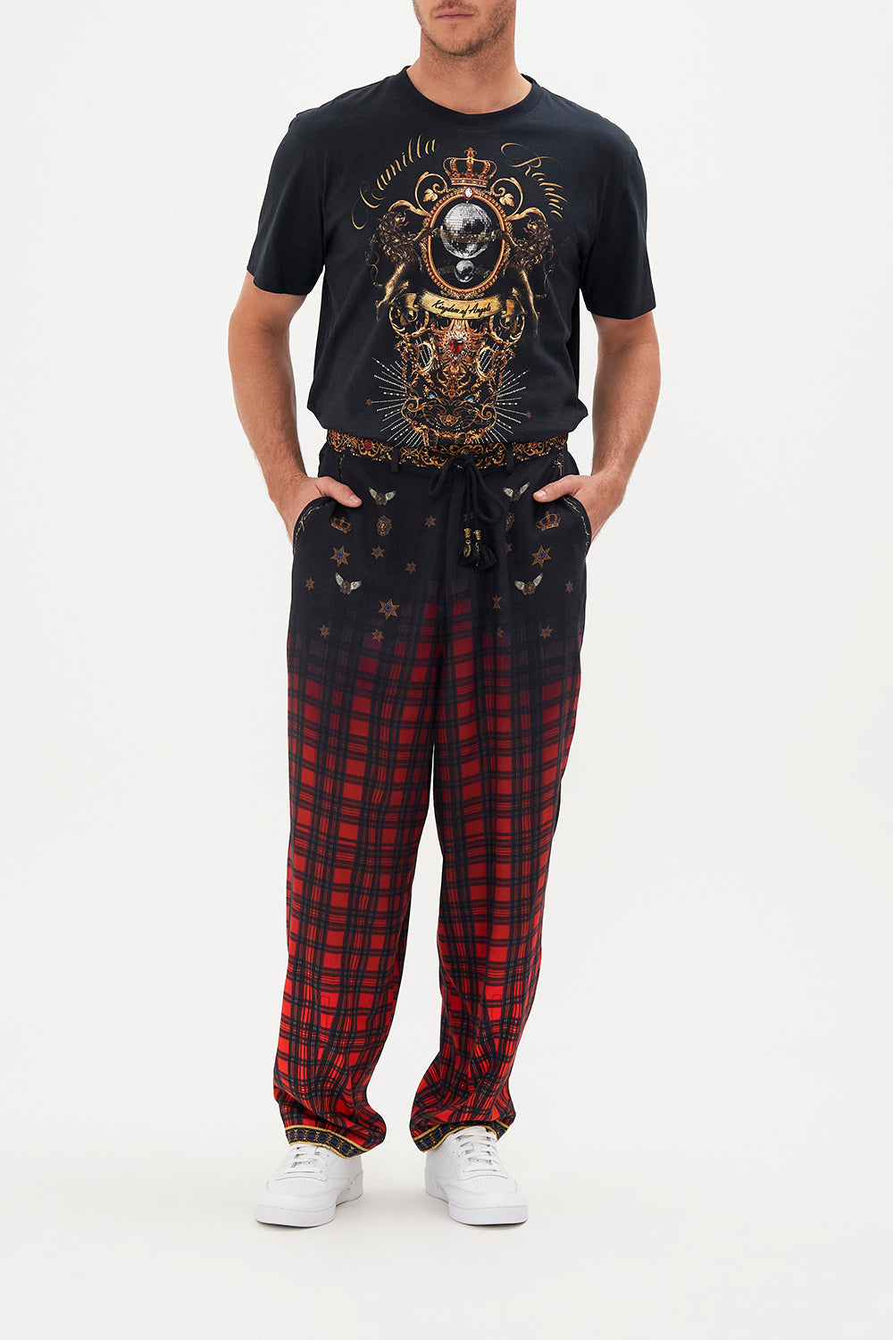 RELAXED DROPPED CROTCH PANT DO I ENTERTAIN YOU