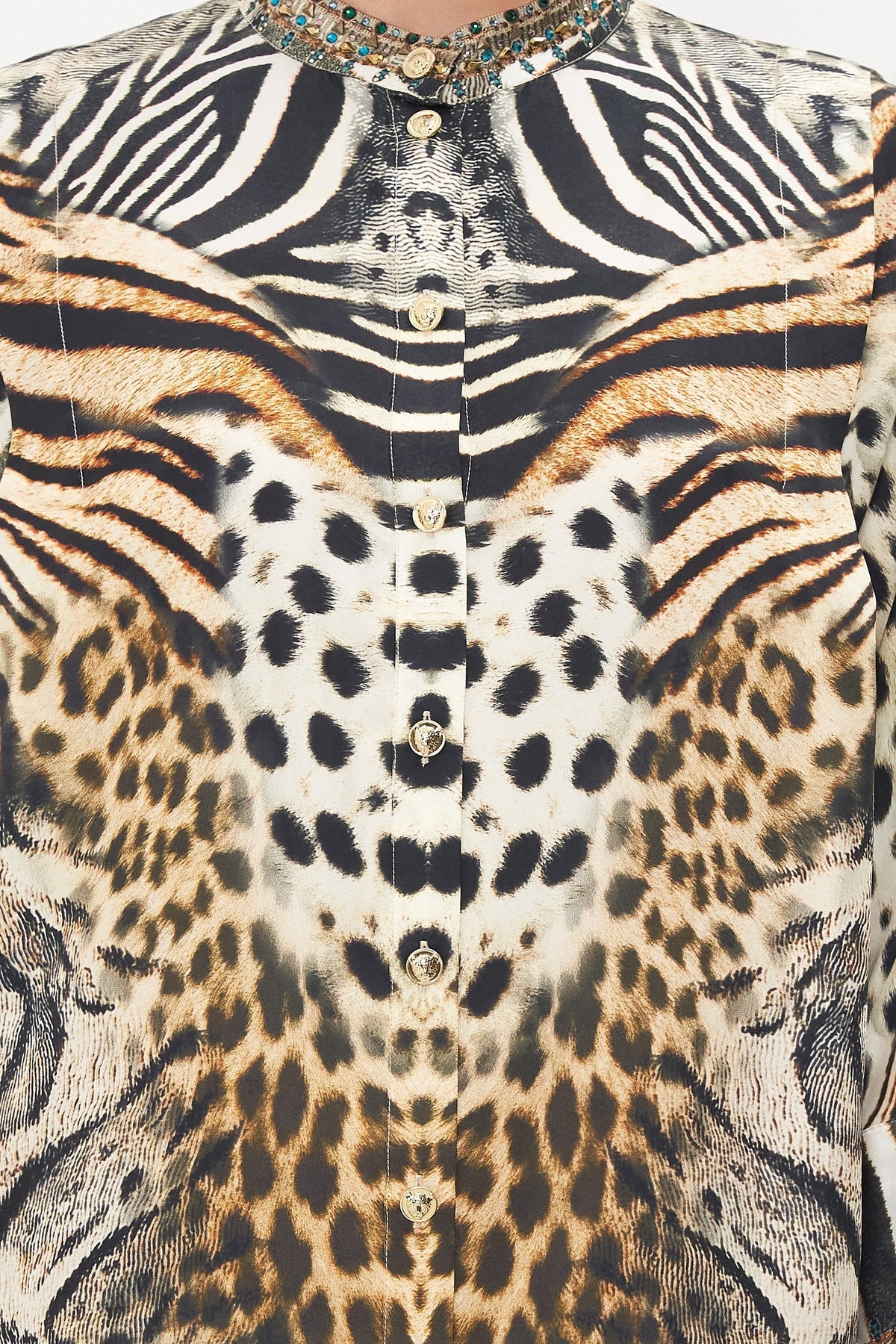 SHOULDER TUCK SHIRT DRESS FOR THE LOVE OF LEO