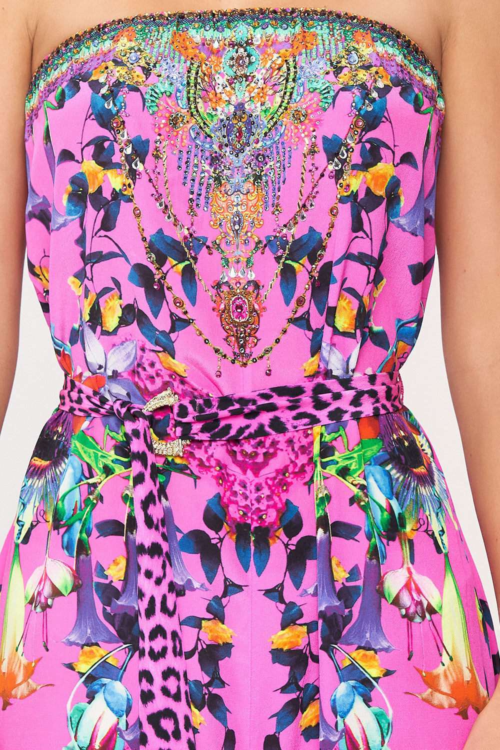 STRAPLESS JUMPSUIT WITH D RING BELT EXOTICA EROTICA