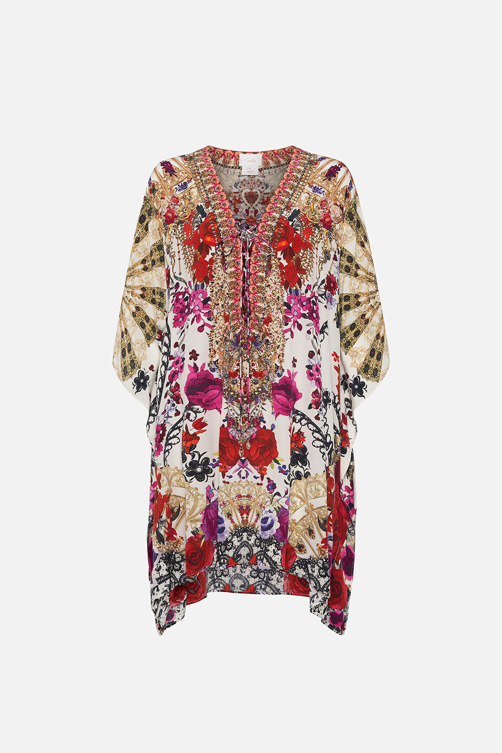 SHORT LACE UP KAFTAN REIGN OF ROSES