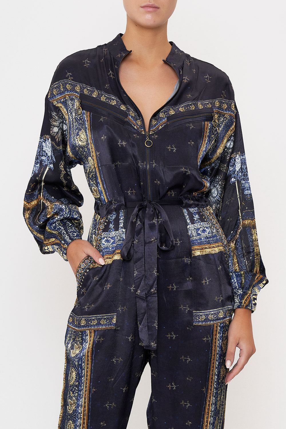 DRAWSTRING ZIP JUMPSUIT FOREVER FAMILY