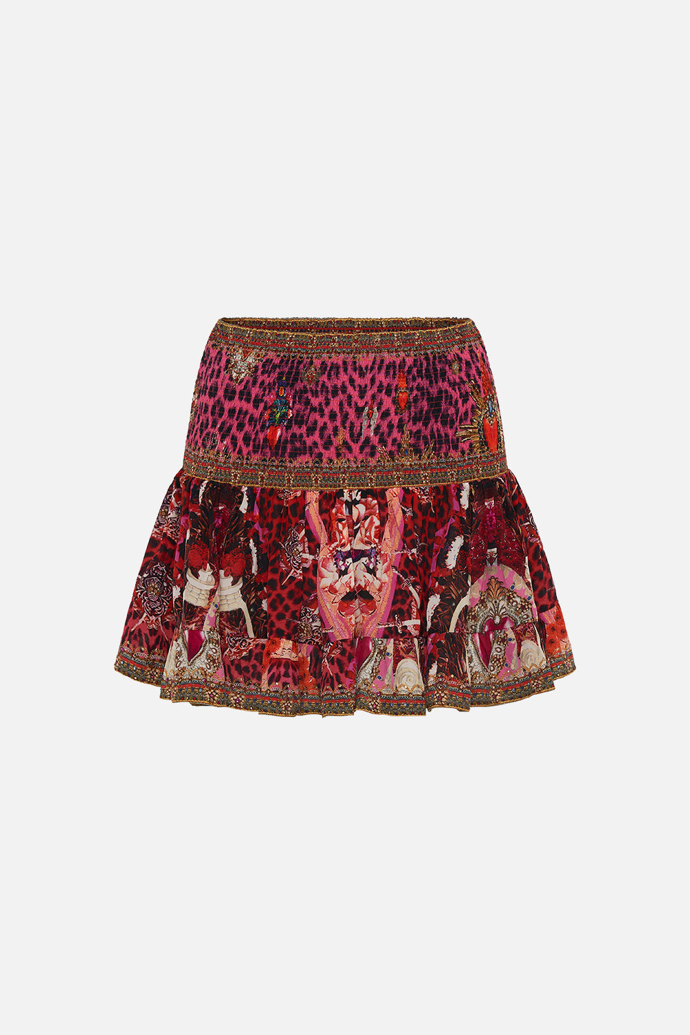 SHORT SHIRRED SKIRT ARTESANIA MANIA