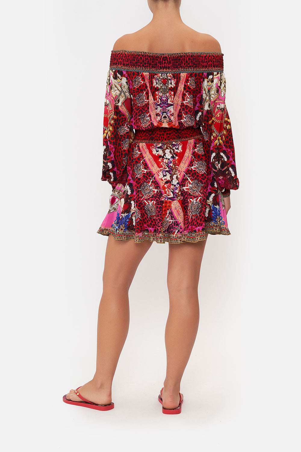 OFF SHOULDER SHORT DRESS ARTESANIA MANIA