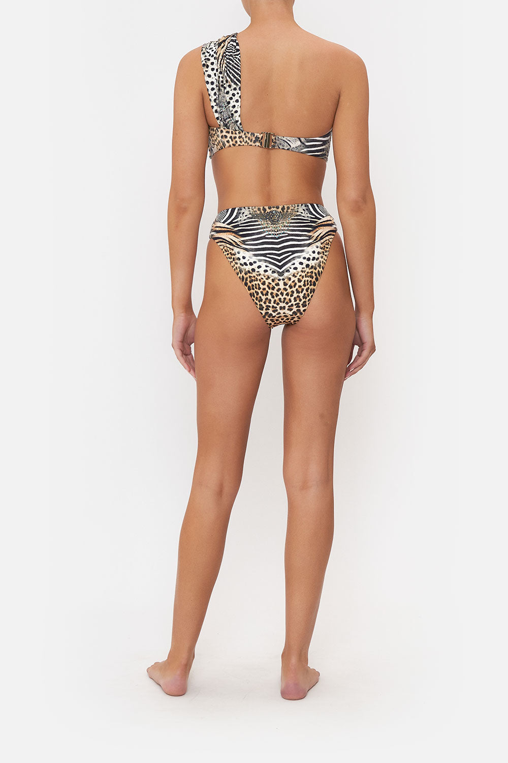 ONE SHOULDER BANDEEU WITH TRIM FOR THE LOVE OF LEO