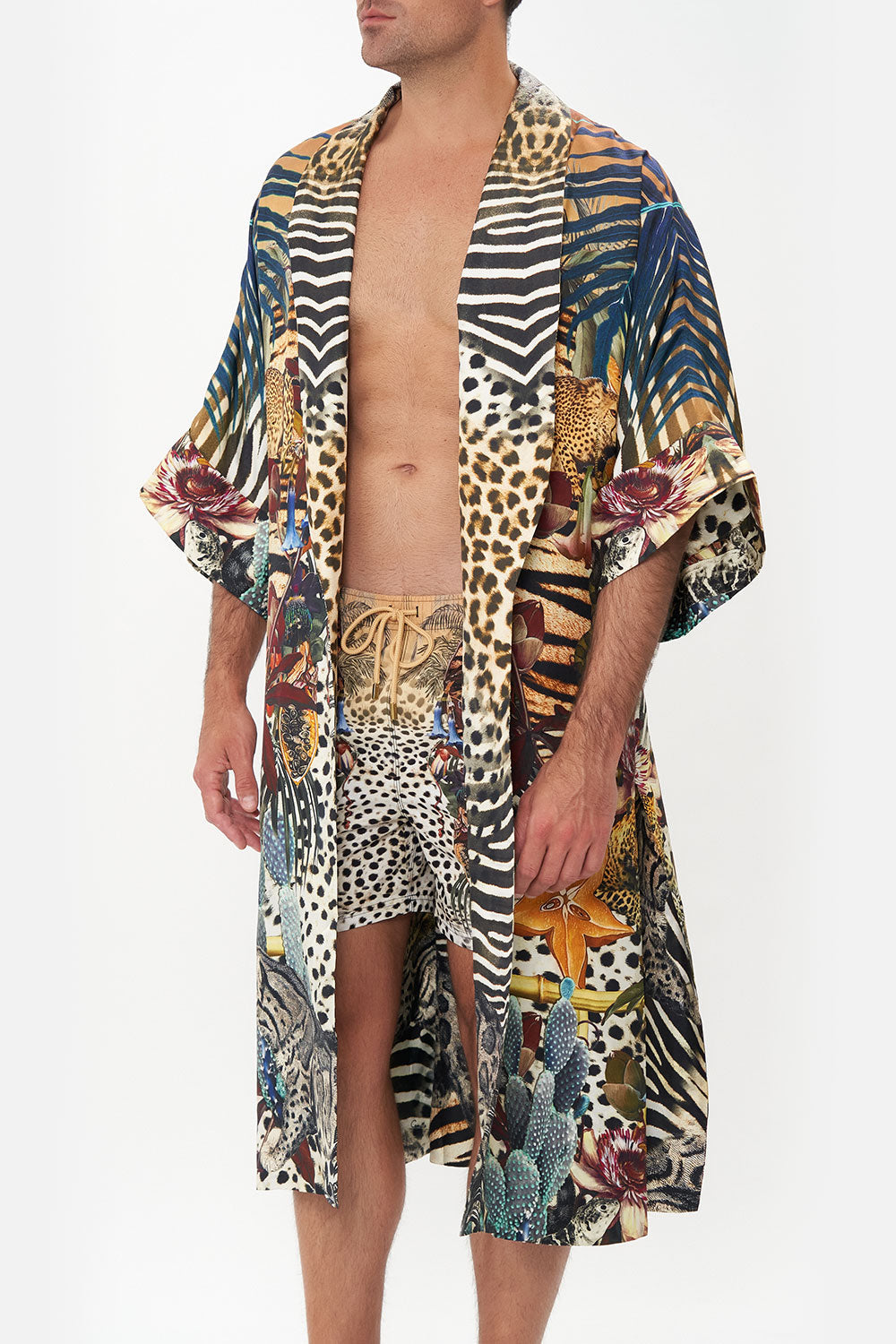 LONG LINE REVERSIBLE ROBE FOR THE LOVE OF LEO