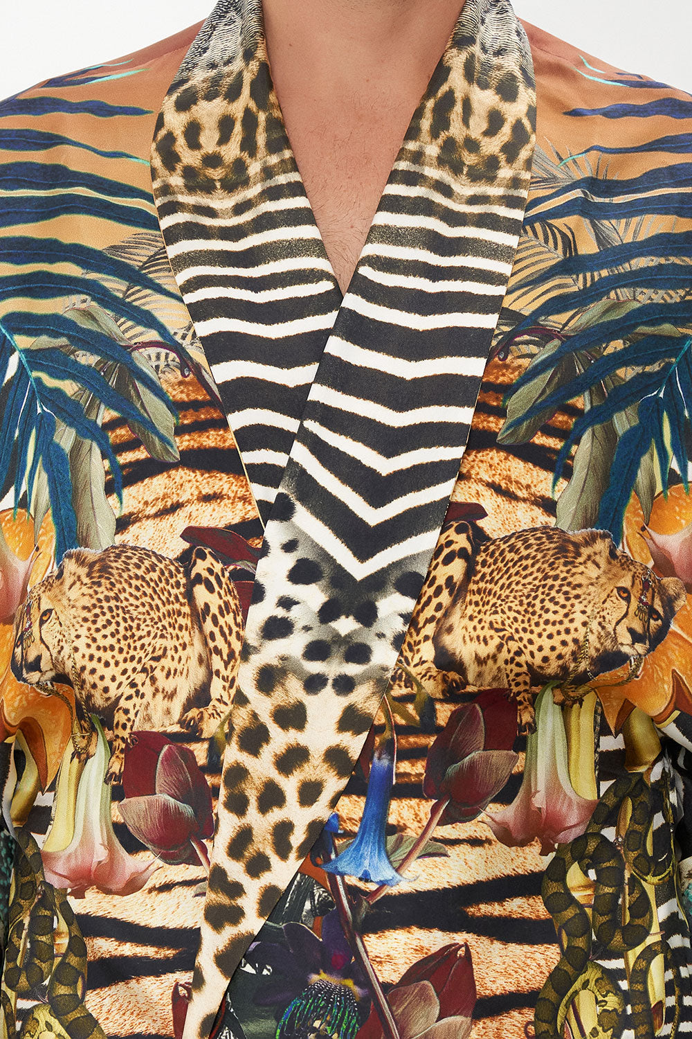 LONG LINE REVERSIBLE ROBE FOR THE LOVE OF LEO