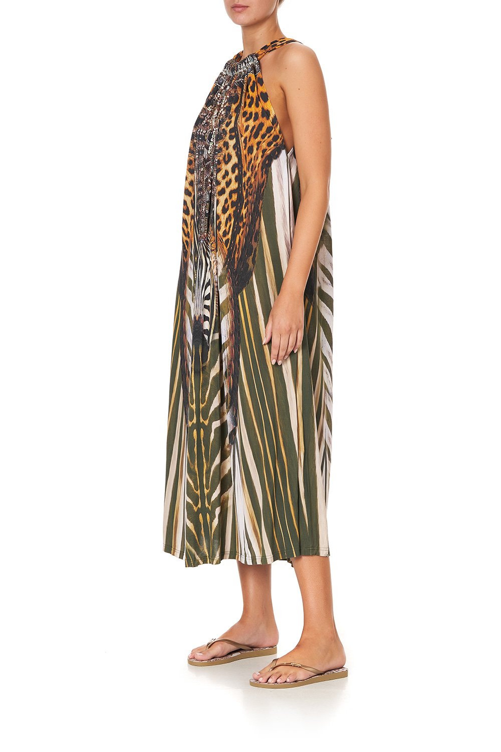 JERSEY DRAWSTRING DRESS NINE LIVES