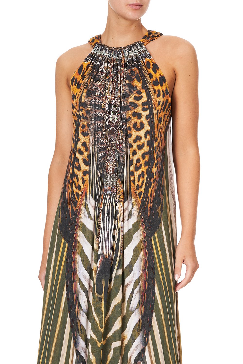 JERSEY DRAWSTRING DRESS NINE LIVES