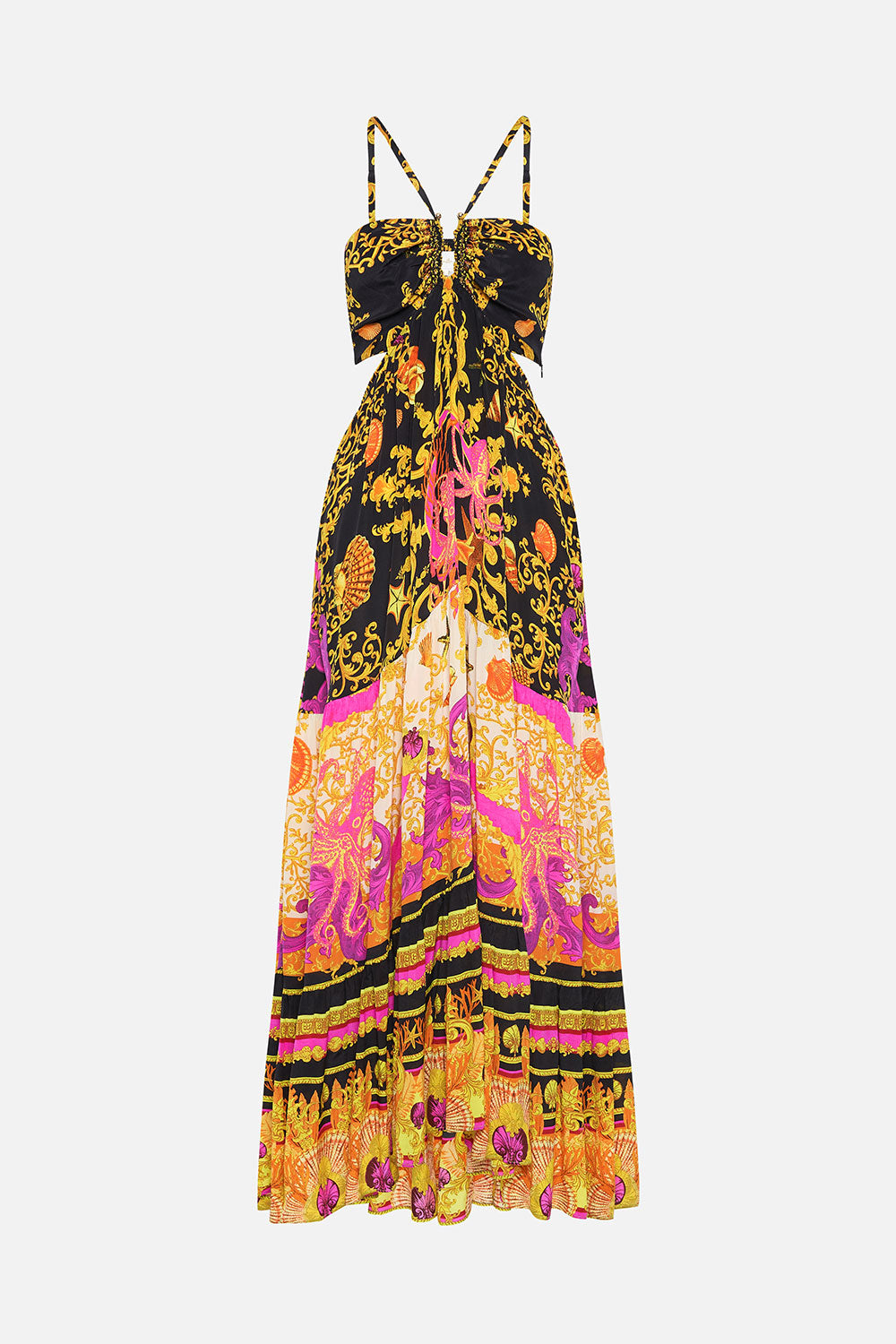 GATHERED CUT OUT DRESS OCTOPIA