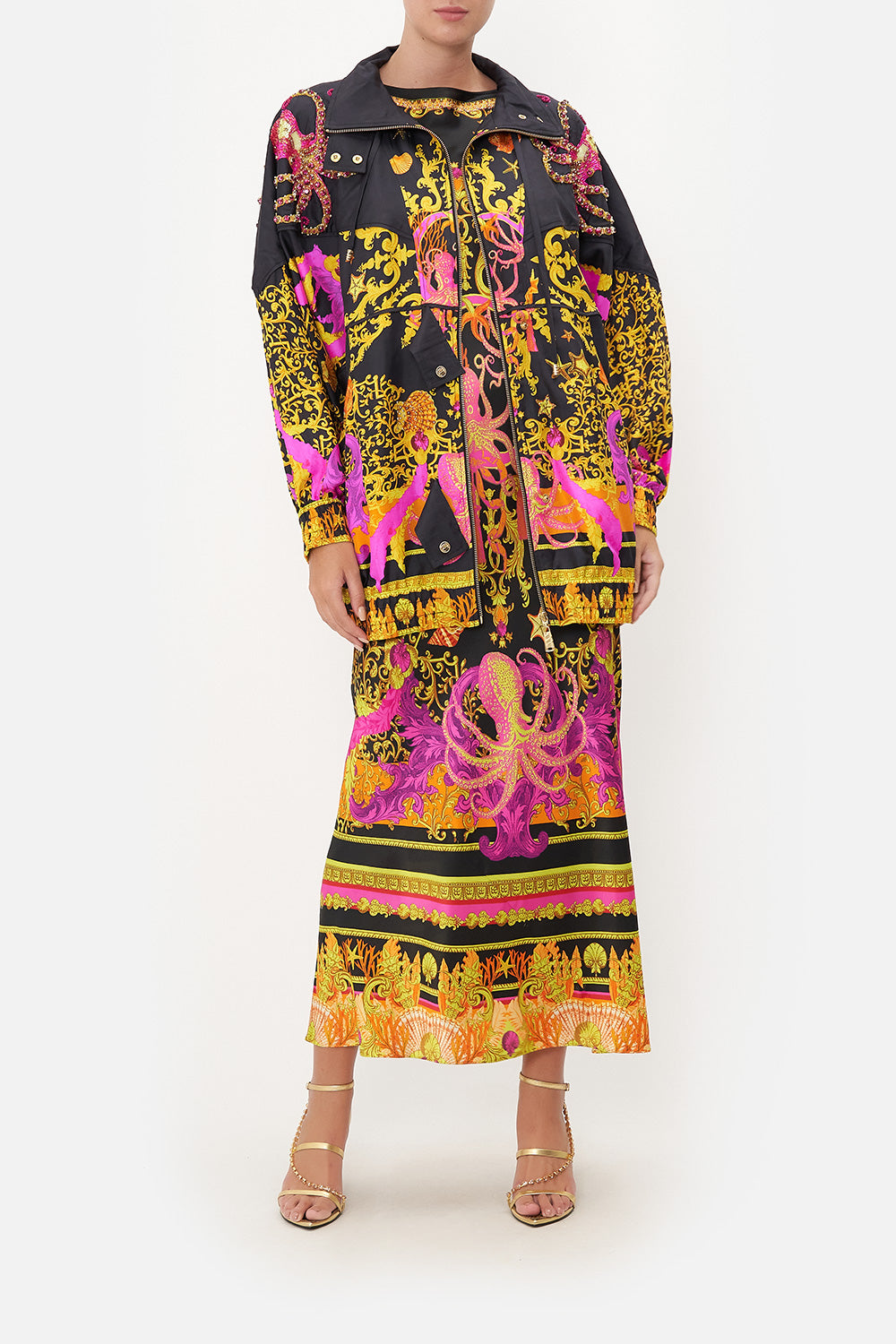 PANELLED YOKE PARKA OCTOPIA