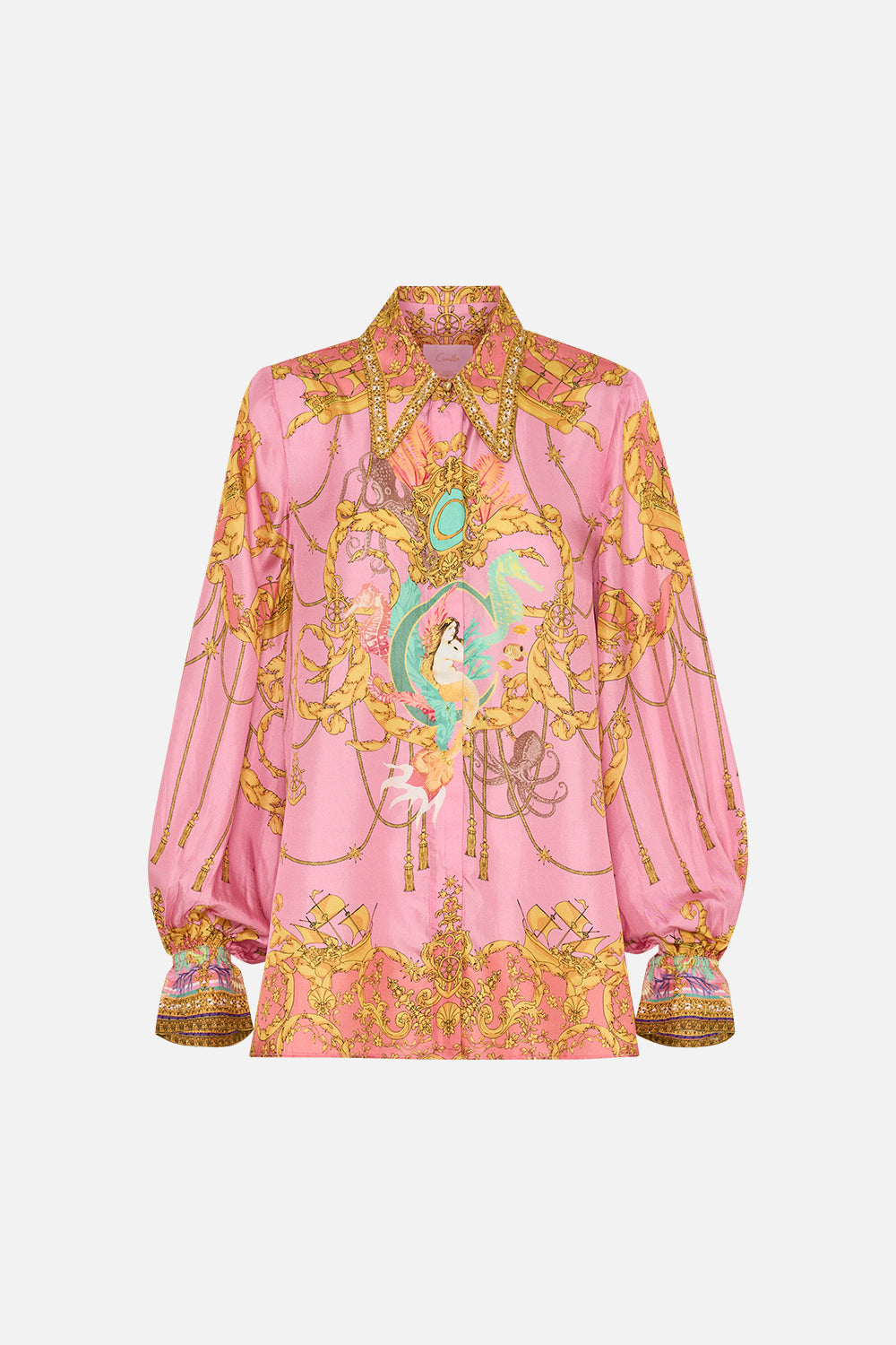 CURVED COLLAR BLOUSE MERMAID MOTEL