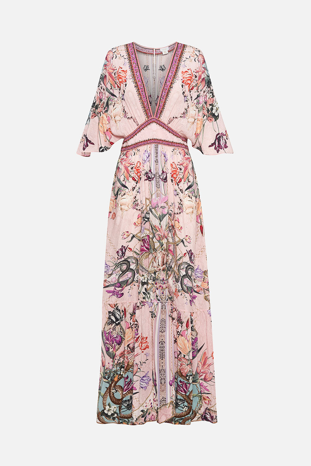 WAISTED DRESS WITH HEM RUFFLE MAD AS A SNAKE