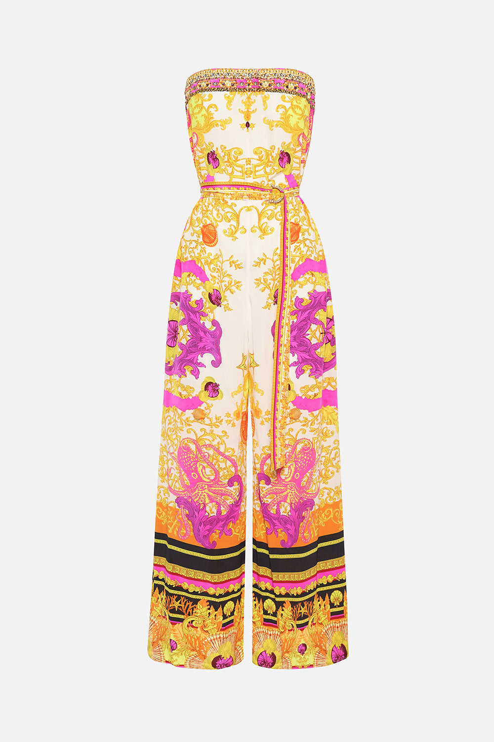 STRAPLESS JUMPSUIT WITH D RING BELT SQUID SQUAD