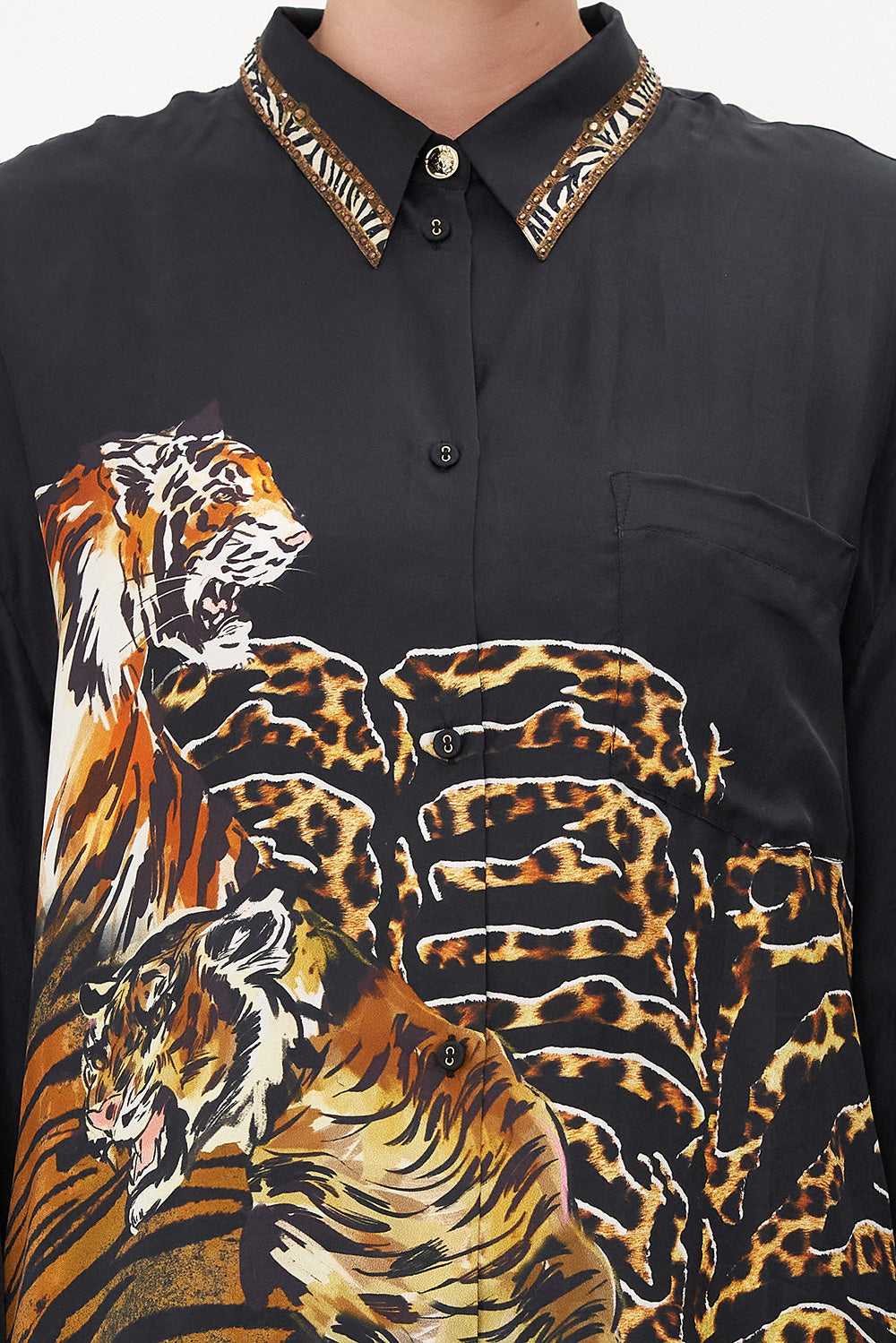 OVERSIZED SHIRT TIGER TALK