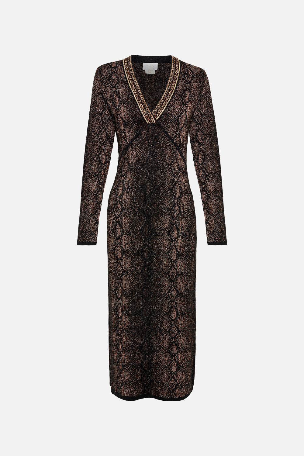 LONG KNIT DRESS WILD HORSES