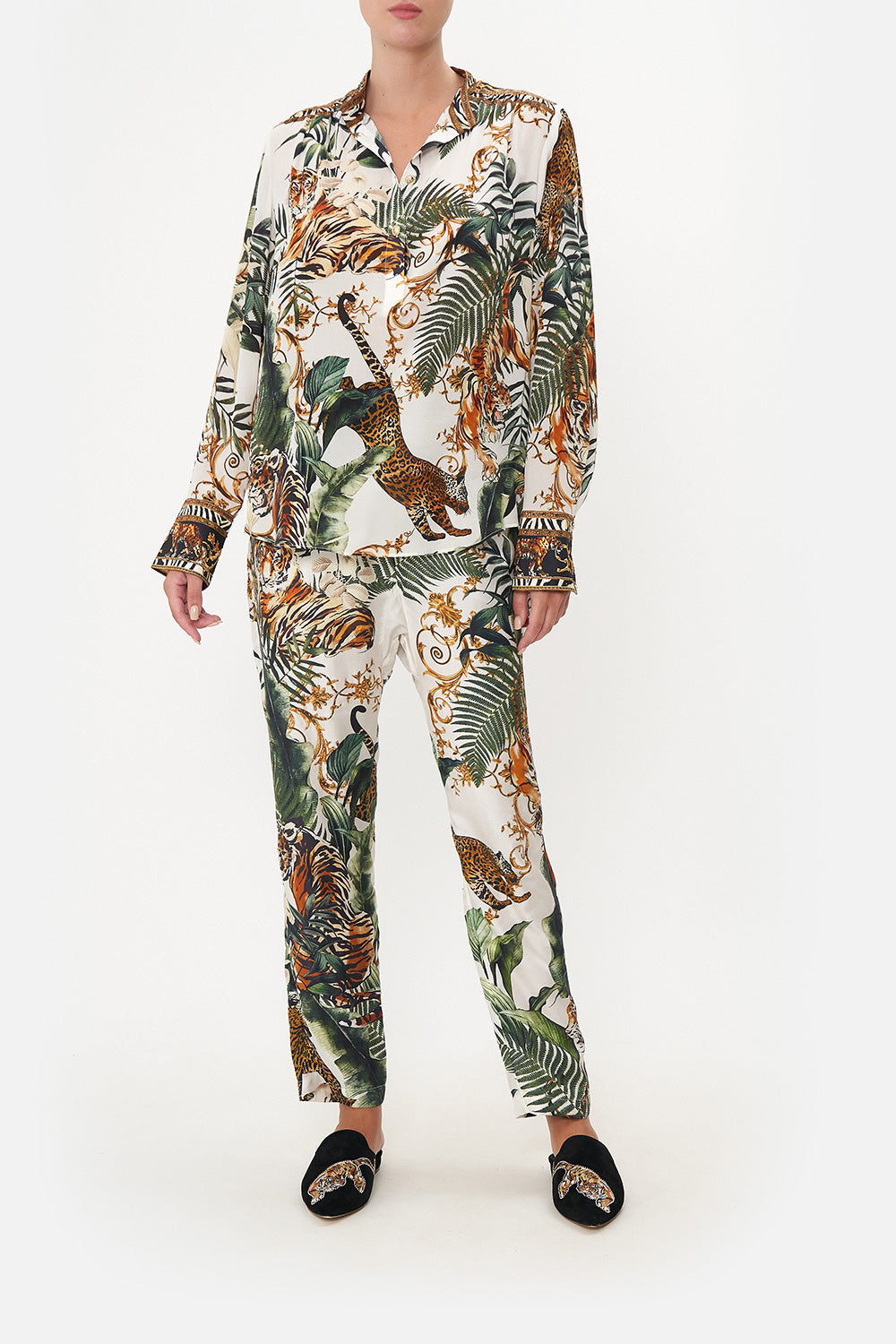 PLACKET BLOUSE TIGER TRAP