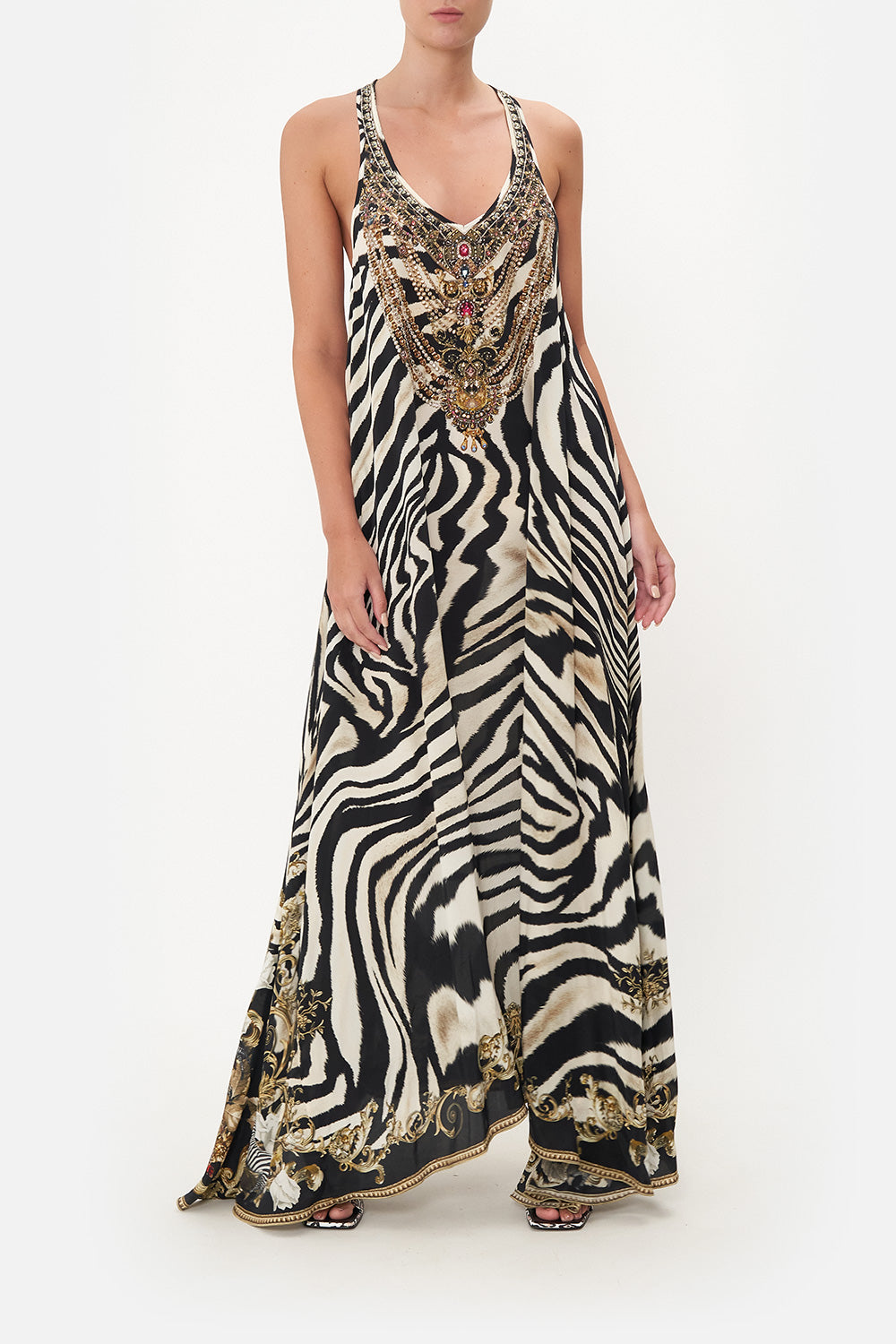 V NECK RACERBACK DRESS EARN YOUR STRIPES